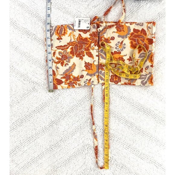 FREE PEOPLE Summer Of Love TOP Bandeau CONVERTIBLE TOP NATURAL ORANGE S - Picture 14 of 16